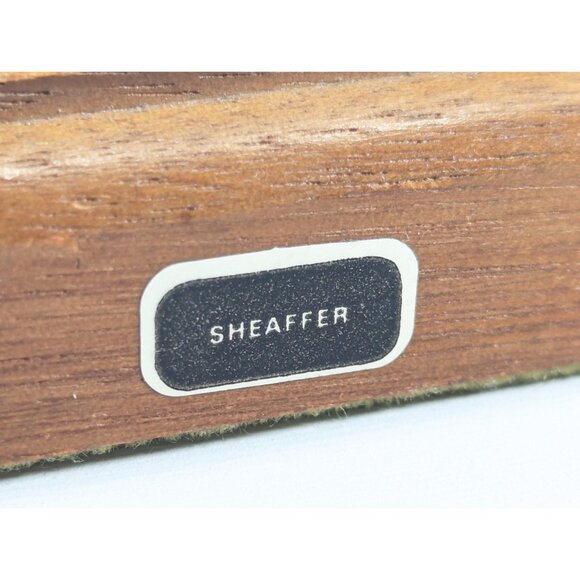 Vintage SHEAFFER wooden double ballpoint pen stand with 2 replacement - Picture 7 of 10